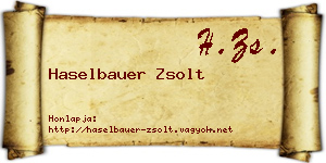 Haselbauer Zsolt névjegykártya